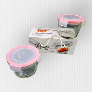 <span class=keywords><strong>Vkl</strong></span> ชุดภาชนะแก้วทนความร้อนสูง2ชิ้นขนาด600มล. พร้อมกล่องใส่อาหารชามทรงกลมพร้อมฝาปิด PP - Product Image 2