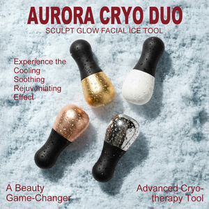 Rouleau de glace et globes de glace en acier inoxydable personnalisés pour apaiser la peau et réduire les gonflements - Masseur manuel Novebeauty pour le visage, les yeux et le corps - Product Image 2