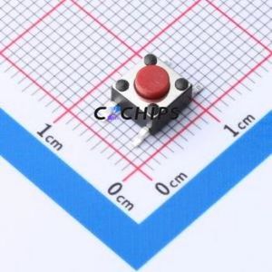 TP10722645 Tactile Switch SMD,6x6mm Switch Single Pole Single Throw Round Button 2.6N Vertical Mount - Product Image 1