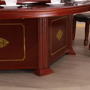 Mới phong cách Trung Quốc rắn gỗ tròn bàn ăn 6 hộ gia đình sử dụng Bàn Ăn Tròn với bàn xoay nhà hàng tối giản hiện đại - Product Image 5