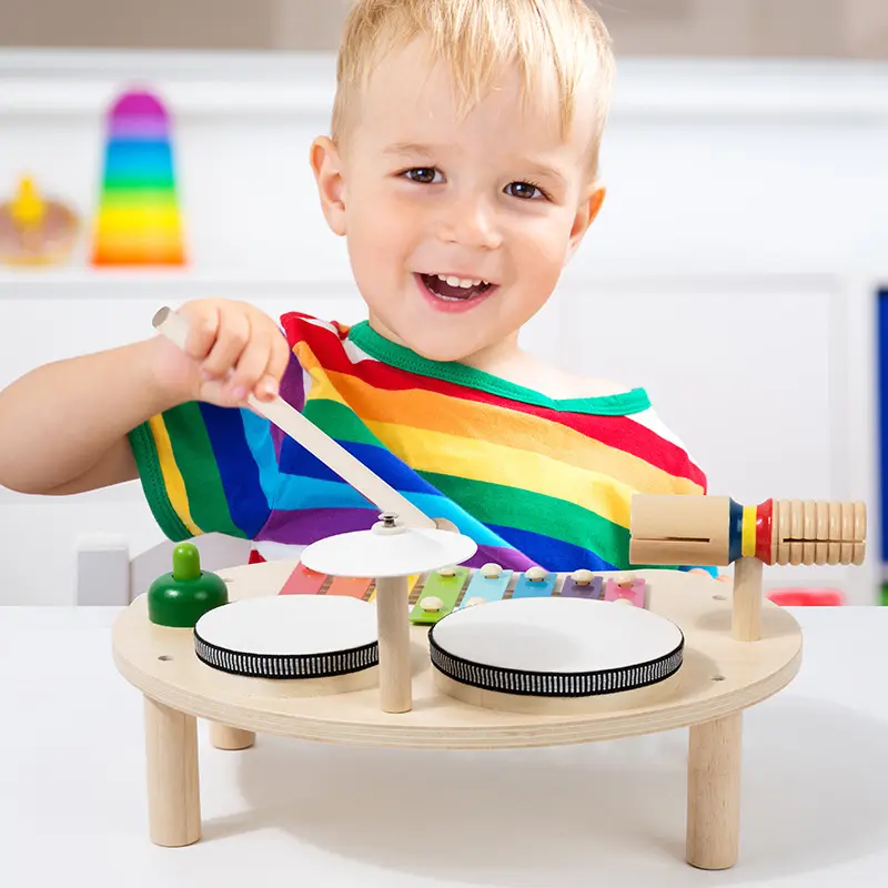 Instrumentos musicales Montessori personalizados para niños pequeños, juguetes musicales educativos preescolares de madera para bebés