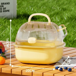 Panoramik Manzaralı Havalandırmalı Delikli Tavşan ve Kirpi için Taşınabilir Plastik Evcil Hayvan Seyahat Kafesi - Product Image 4