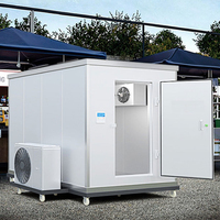 Caminar móvil al aire libre en la habitación del congelador del refrigerador Movilidad flexible Cámara fría con ruedas Compresor Frosen Food