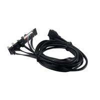 Adaptateur de câble durable à montage sur panneau frontal, câble d'extension double USB 3.0 + ports Type-C, audio HD I/O, longueur personnalisable, CE/RoHS