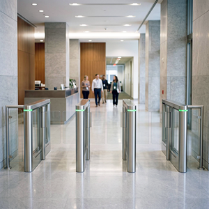 Portillon pivotant rapide en acier inoxydable avec contrôle d'accès biométrique, barrière sans balais pour entrée de bâtiment gouvernemental - Product Image 2