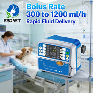 EURVET Equipo Veterinario Bomba de Infusión Portátil para Animales de 0.1 a 1200 ml/h Compatible con Múltiples Sets de Infusión - Product Image 1