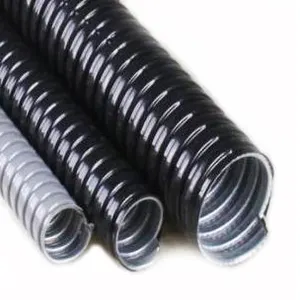 Metal Corrugated Wire Conduit Cable Grey Electrical Flexible Pvc Coated Conduit