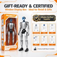 Robot humanoïde jouet avec enregistrement audio, lumières LED, articulations flexibles, figurine d'action science-fiction, pour garçons et enfants de 3 ans et plus, cadeau éducatif STEM