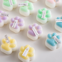 Bougies parfumées personnalisées faites à la main en forme de patte de chat