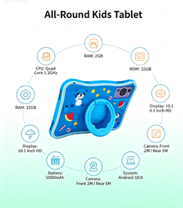 Tablette pour enfants K115 10,1 pouces, Android 10, Quad Core, 2 Go + 32 Go, écran HD, 5000 mAh, tablette éducative pour enfants avec coque antichoc en EVA - Product Image 5