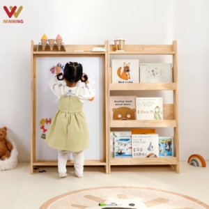 Montessori Children's <strong>Wood</strong> Furniture Set Daycare Kindergarten Storage Cabinet <strong>Bookcase</strong> for Kids Learning Centre Toy Organizer - Product Image 1