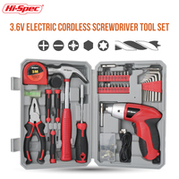 47pc 3.6V USB Kit de perceuse sans fil de qualité professionnelle pour le bricolage Tournevis électrique Ensemble d'outils électriques avec source de batterie OEM ODM