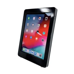 Metal Aluminum Tablet Holder Enclosure Case for iPad Pro 12.9 Inch Security Wall Mount Stand Lockable Camera Exposed