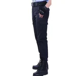 Tactical Mens Pants Solid Deep Black Size 36X34 Straight Cargo security pant security guard uniform pants