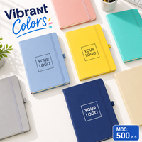 Carnet de notes personnalisé A5 avec couverture en cuir PU et bande élastique, 100 feuilles lignées