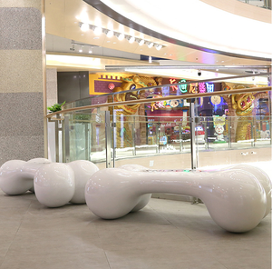 ไฟเบอร์กลาสเรซิ่นกระดูกประติมากรรมตารางและเก้าอี้ตกแต่งเก้าอี้รูปปั้นไฟเบอร์กลาส - Product Image 6