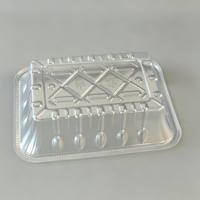 Transparante diepvriesverpakkingen, blisterverpakkingen, wegwerp plastic bakjes voor vers vlees, fruit, vis en diepvriesproducten.