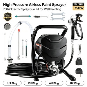 Pistola <span class=keywords><strong>de</strong></span> Pintura sin Aire <span class=keywords><strong>de</strong></span> 750W, 110V, Alta Presión 3300PSI, para Revestimiento <span class=keywords><strong>de</strong></span> Paredes, Pintura <span class=keywords><strong>de</strong></span> Casas y Otras Herramientas Manuales - Product Image 1
