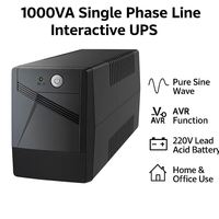 UPS Interactivo Monofásico de 650VA 360W, 220V 230V, AVR, con Batería de Respaldo para Computadora, Laptop, Router WiFi, CCTV