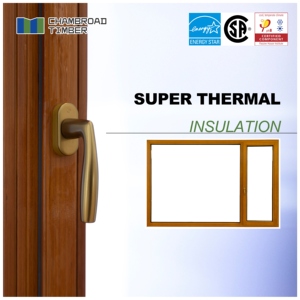 Ventanas de inclinación y giro de madera maciza, apertura abatible, diseño moderno, marco de madera de ahorro de energía para uso en Villa Hotel, calificado por Energy Star - Product Image 3