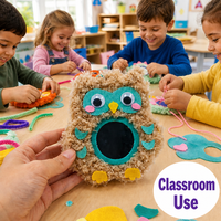Kit de bricolage en gros pour animaux en peluche avec miroir, jouet à enfiler fait main pour enfants, breloque de sac, 5 styles, fabricant OEM ODM personnalisé