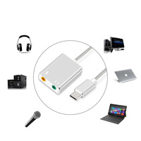 USB C zu Aux 3.5mm External USB Sound Card Adapter 7.1