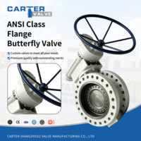 Válvula de Mariposa con Brida ANSI Clase WCB RF Eléctrica Exd IP67 Triple Excéntrica con Asiento Metálico y Sello de Stellite para Agua y Gas B16.5 Manual