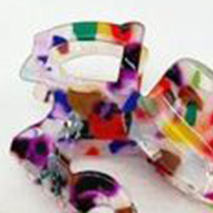 Fermaglio per capelli N West Highland Dog Hair Claw 5 cm con motivo colorato in acetato, accessorio moda per donna - Product Image 6