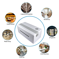 Impresora Térmica de Etiquetas de Escritorio de 4*6 Pulgadas, 203dpi, Alta Velocidad, Interfaz Bt/USB, para IOS/Android/Windows, en Stock