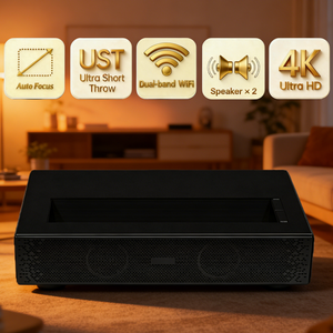 Proyector Inteligente Android 11 D068 |   Láser DLP de Alcance Ultracorto |   Proyector de TV para Cine en Casa 1080P Full HD 4K - Product Image 1