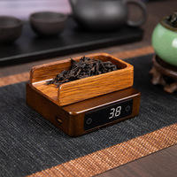 Vente en gros de petite balance électronique portable numérique en bois massif pour mesurer le poids alimenté par batterie au lithium pour la cuisine et le café