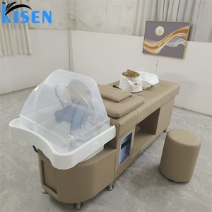 KISEN Cama de Spa Japonesa Moderna y Lujosa para Salones, con Plomería, para Lavado de Cabello y Masajes, Diseño Ergonómico para Belleza - Product Image 4