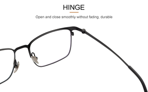 Gọng kính Titan bền chắc, kiểu vuông, bán khung Titan dành cho kính mắt thời trang, kính thuốc theo toa, in logo tùy chỉnh - Product Image 5