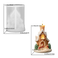 3D Weihnachtshütten-Kerzenformen für Kerzenherstellung, Weihnachtskegel-Hütten-Harzformen, Silikonformen für den Winterurlaub