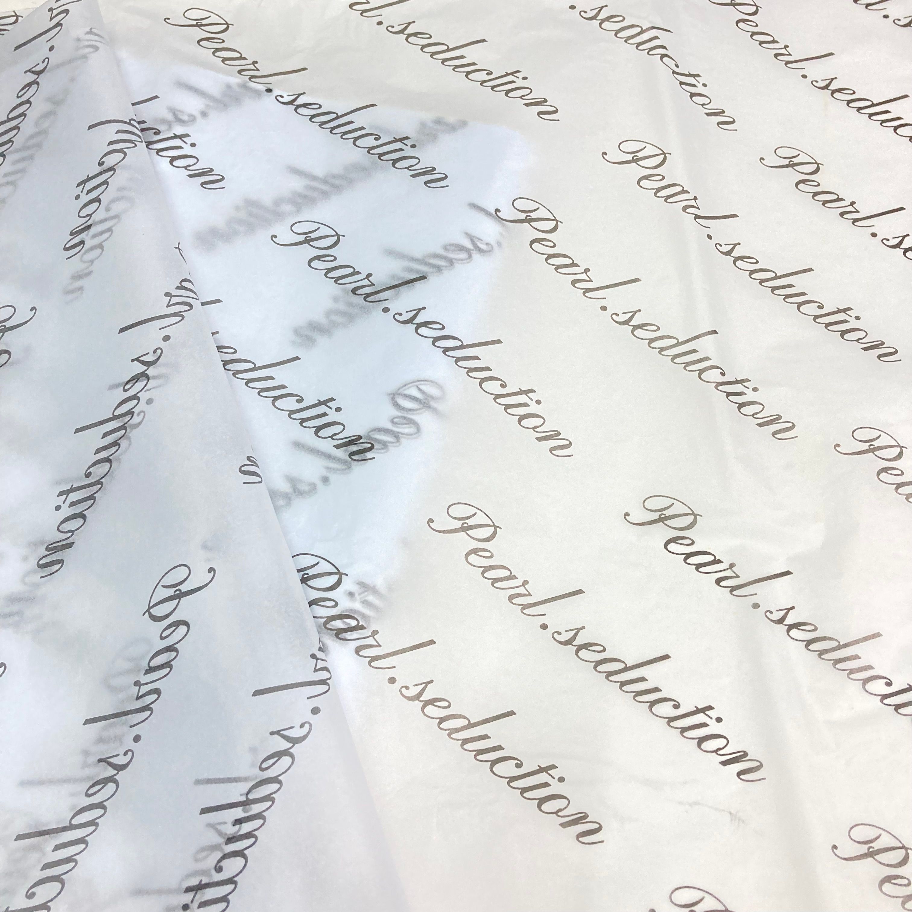 Custom White Wrap Tissue Paper with Gold Brand Logo 17 Gsm Wholesale High Quality Wrapping Paper