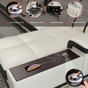 Canapés modernes bon marché en forme de L, ensemble de canapés d'angle modulables en <span class=keywords><strong>cuir</strong></span> de luxe blancs, meubles de salon - Product Image 4