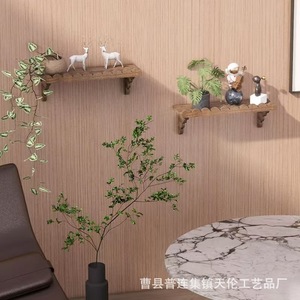 Modern minimalist style wooden storage <b>rack</b> for home living room, wall-mounted decorative <b>shelf</b>, in stock, lace-trimmed solid - Product Image 1