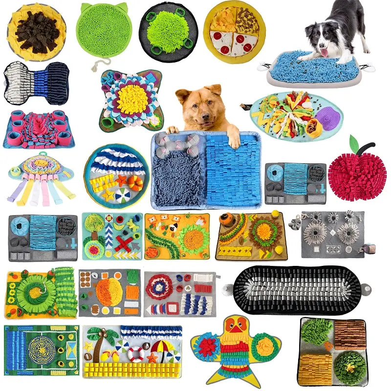 Custom Interactieve Hond Voederspel Verveling Puzzel Speelgoed Huisdier Snuffle Mat Voor Honden Training Iq Verbeteren