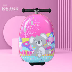 Maleta Escolar con Ruedas para Niñas Romar, Patineta, Scooter, ABS Impermeable, Diseño de Dibujos Animados - Product Image 4