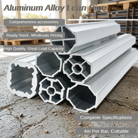 Tube Lean en alliage d'aluminium de 28 mm, léger et modulaire, pour table de travail Lean Manufacturing, chariot à matériaux, longueur personnalisée