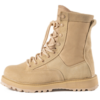 Bottes de combat pour hommes, antidérapantes, respirantes, avec semelle intermédiaire en EVA, en caoutchouc léger, marron, chaussures tactiques de randonnée, été-hiver 2026