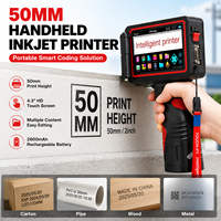 Imprimante jet d'encre portable 50 mm de hauteur d'impression, machine de codage TIJ pour l'impression de logos, codes de lots, dates et codes-barres