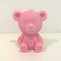 Benutzer definierte Luxus rosa Bären form handgemachte Duft kerze mit Soja Wachs Baumwolle Wick Bulk für Home Decoration Valentinstag Geschenk
