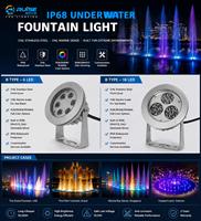 Lumière LED pour piscine sous-marine, 6x3W, AC/DC12V, acier inoxydable 316L, projecteur étanche IP68 pour piscine extérieure, éclairage extérieur