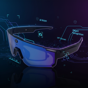 Occhiali Sportivi Smart AI con Fotocamera, Lenti Bluetooth, Montatura in PC, Stile Vintage Piccolo V06, Occhiali da Esterno per Ciclismo, Corsa, Escursionismo - Product Image 5