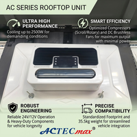 Climatiseur de stationnement universel pour semi-remorque 12V 24V, climatiseur de cabine de couchage sur toit 2500W 2200W avec compresseur scroll rotatif R134a