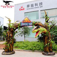 Parc à thème Happy Valley en fibre de verre Dinosaur Entrance Adventure Park Gate Decor