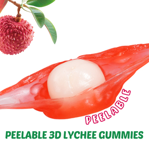 Kẹo dẻo Amos Peelerz vị trái cây, làm từ nước ép trái cây thật, kẹo dẻo vị vải, kẹo dẻo bóc vỏ được - Product Image 3