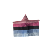 Drapeau corporel LGBTQ Sunset Les Lesbian Pride avec chapeau et manchon de bras, à porter, avec quatre œillets pour accrocher