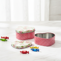 Boîte en métal en forme de cœur personnalisée, vide, en fer blanc, pour emballage cadeau de bonbons, chocolats, Saint-Valentin, mariage